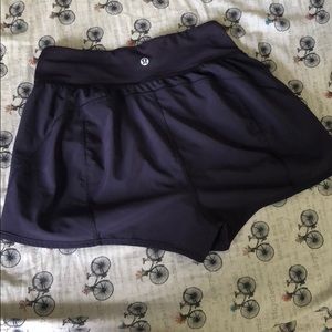Dark Purple Lululemon high wasted shorts